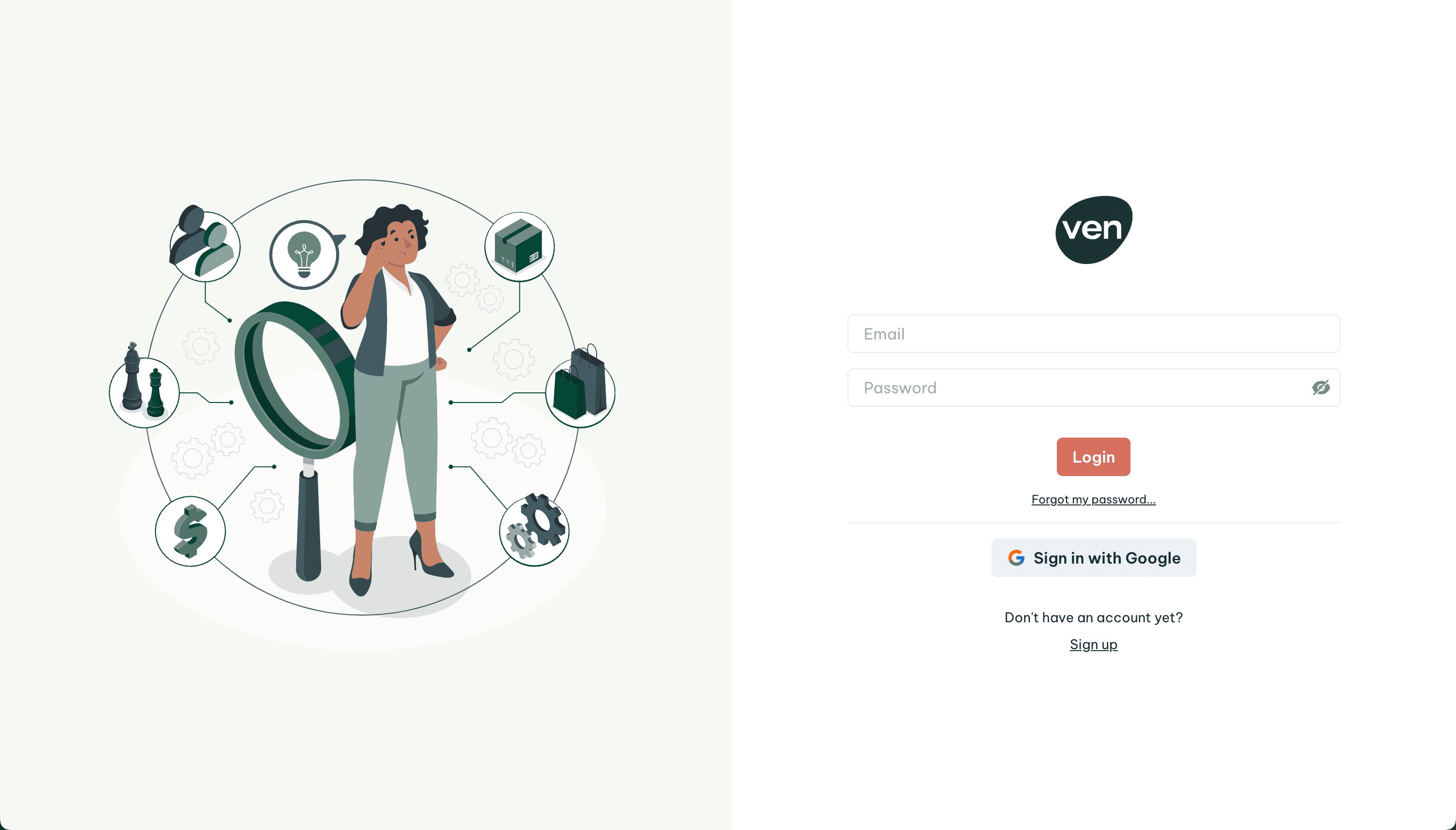 Login page