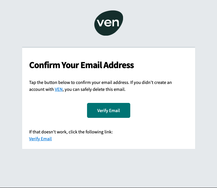 Verify email address on sign up